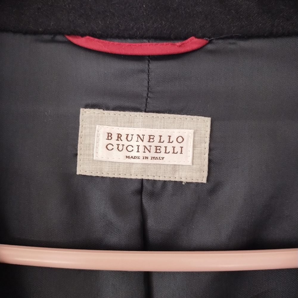 BRUNELLO CUCINELLI Navy Blue Cashmere+   Silk Sports Jacket 52 - Picture 4 of 9